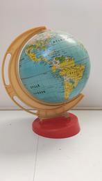 Oude antieke vintage wereldbol topografische wereld bol, Ophalen of Verzenden, Gebruikt
