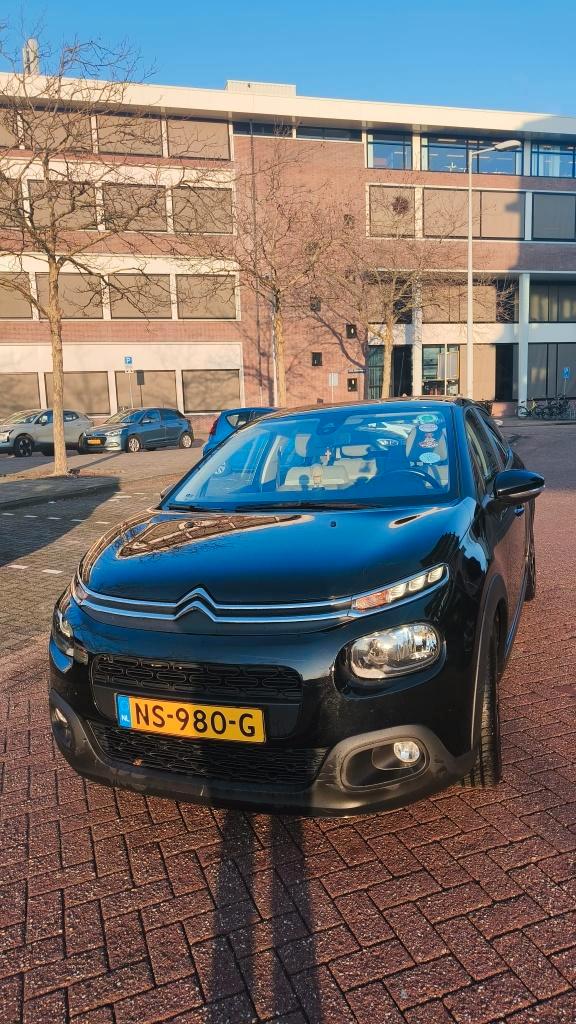 Citroën C3 1.2 Puretech 82pk 2017 Zwart, Auto's, Citroën, Particulier, C3, ABS, Airbags, Bluetooth, Elektrische buitenspiegels
