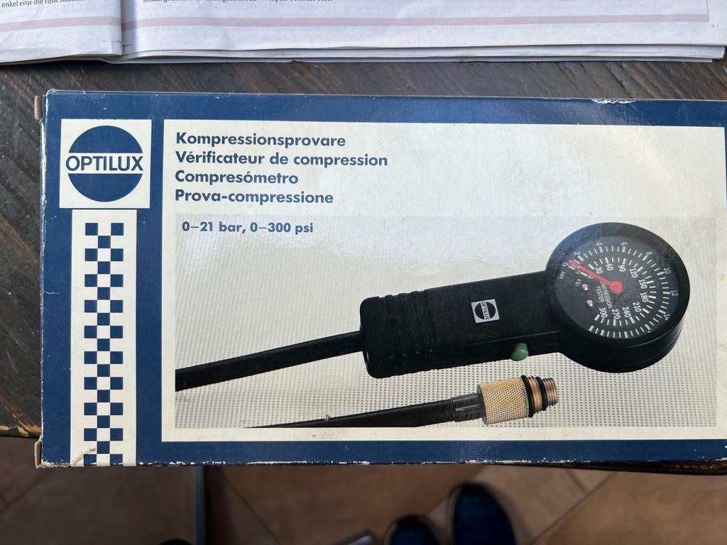 Optilux compressiemeter, Ophalen of Verzenden, Gebruikt