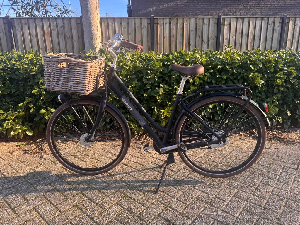 GIANT Damesfiets – Met Stuurslot & Rieten Mand, 56 cm of meer, Ophalen, Gebruikt, Versnellingen