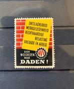 Sluitzegel NVV geen woorden maar daden, Verzenden, Na 1940, Gestempeld