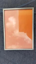 Antiek zilver kleur fotolijstje bewerkt randje., Ophalen of Verzenden