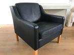 Vintage Stouby fauteuil Borge Mogensen 2207 Fredericia Deens, Huis en Inrichting, Fauteuils, Gebruikt, Leer, Ophalen