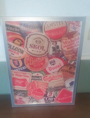 Bier Canvas voor Mancave/Bar - 40x30cm beschikbaar voor biedingen