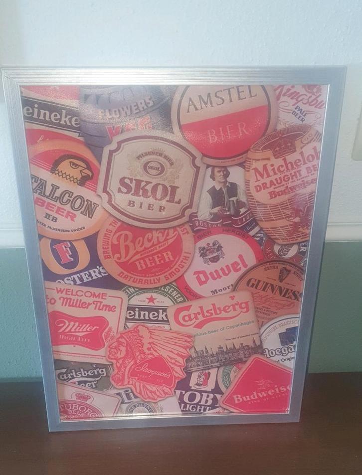 Bier Canvas voor Mancave/Bar - 40x30cm, Verzamelen, Biermerken, Nieuw, Ophalen of Verzenden
