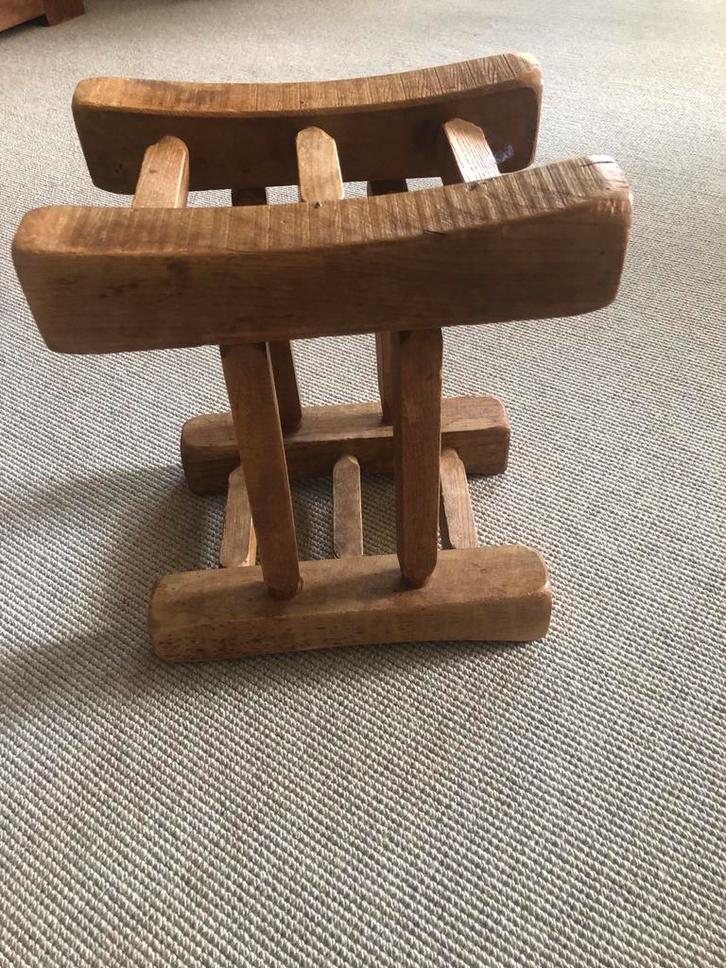 Alblasserwaards melkkrukje van wilgenhout, Huis en Inrichting, Krukjes, Gebruikt, Hout, Ophalen