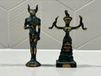 Griekse bronzen beeldjes Minoërs Minotaurus + slangengodin, Verzenden, Gebruikt, Dier