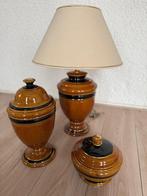 Set (3-delig) van vazen en schemerlamp, Ophalen, Overige materialen, Klassiek, Minder dan 50 cm