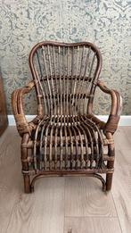 Rotan Kinder fauteuil stoel, Huis en Inrichting, Stoelen, Ophalen, Gebruikt, Bruin, Riet of Rotan