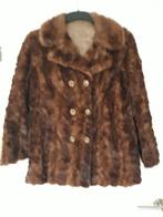 Prachtige bontmantel, vintage model, klipsluitingen, Ophalen of Verzenden, Zo goed als nieuw, Maat 38/40 (M)