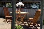 Houten eettafel buiten, Tuin en Terras, Tuinsets en Loungesets, Ophalen, 4 zitplaatsen, Gebruikt, Eettafel