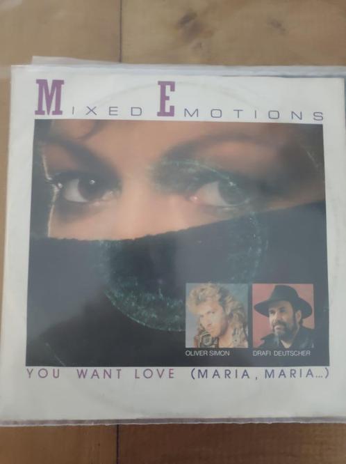 Mixed emotions - You want love (Maria Maria), Cd's en Dvd's, Vinyl Singles, Gebruikt, Single, Pop, 7 inch, Ophalen of Verzenden