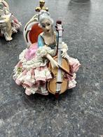 Jaren 60/70 Porselein "bassiste in orkest", Ophalen of Verzenden