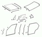 Rubbers Mercedes w123 sedan, T model, nieuw, Ophalen of Verzenden, Nieuw, Mercedes-Benz