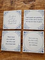 4 nieuwe houten spreuktegels, Ophalen of Verzenden, Nieuw