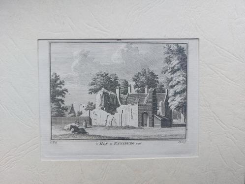 288 / Hog van Rynsburg - Rijnsburg Gravure uit 18e eeuw, Antiek en Kunst, Kunst | Etsen en Gravures, Ophalen of Verzenden
