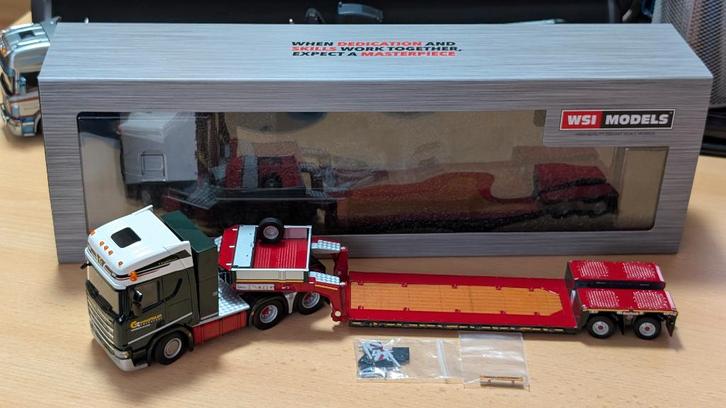 Goudriaan Scania + Nooteboom WSI, Hobby en Vrije tijd, Modelauto's | 1:50, Zo goed als nieuw, Bus of Vrachtwagen, Wsi, Ophalen of Verzenden