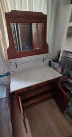 Antieke Wastafel met Spiegel & Marmer, Ophalen