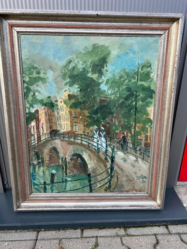 Van Dulmen Krumpelman Keizersgracht Amsterdam, Antiek en Kunst, Kunst | Schilderijen | Klassiek, Ophalen of Verzenden
