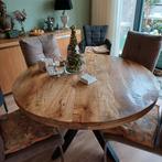 Mango eettafel, Huis en Inrichting, Ophalen, Rond, Zo goed als nieuw, Vier personen