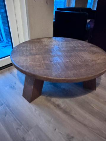 Houten eiken tafel - 98 cm rond