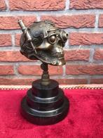 bizar bronzen beeld, STEAMPUNK SKULL/ SCHEDEL, Ophalen of Verzenden