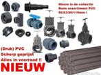 Pvc buis, PVC koppelstukken, buizen, Y&T stukken, sokken,, Bochten, Pvc, Nieuw, Ophalen of Verzenden