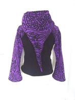 katoen punten muts jas psy goa hippy rave cyber goth celtic, Verzenden, Paars, Zo goed als nieuw, Gadogado