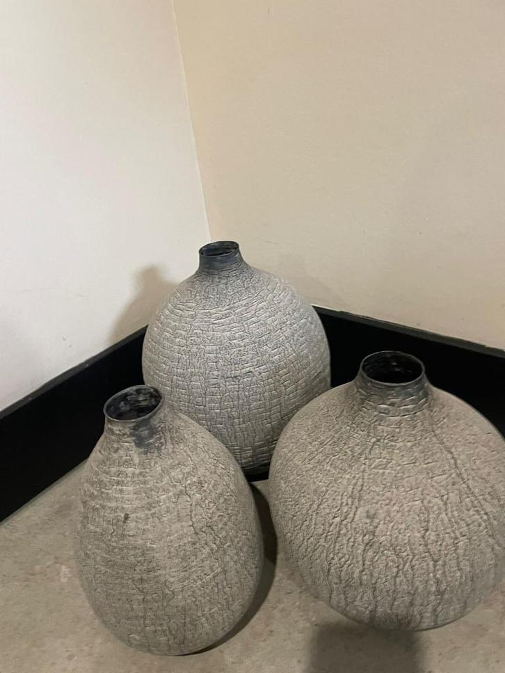 Leuke Vazen Set - Grijs, Verschillende Vormen, Huis en Inrichting, Woonaccessoires | Vazen, Zo goed als nieuw, Overige kleuren