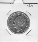 1 Gulden 1931, Postzegels en Munten, Munten | Nederland, 1 gulden, Zilver, Ophalen of Verzenden, Koningin Wilhelmina