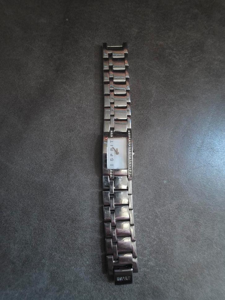 Esprit dameshorloge – roestvrij staal met steentjes, Sieraden, Tassen en Uiterlijk, Horloges | Dames, Zo goed als nieuw, Esprit