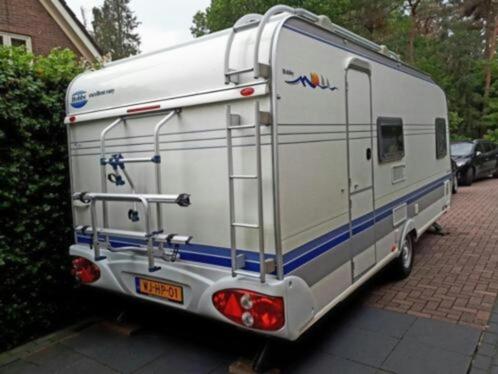 Caravan Hobby Excelent Easy uit 2003, Caravans en Kamperen, Caravans, Particulier, tot en met 6, Treinzit, Hobby, Frans bed, Stapelbed