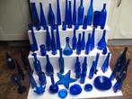 Verzameling blauw design glaswerk decoratie vaasjes flessen, Ophalen