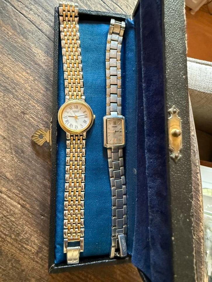 2 x Dameshorloge 2-kleurig Seiko en Samsung, Sieraden, Tassen en Uiterlijk, Horloges | Dames, Gebruikt, Polshorloge, Seiko, Staal
