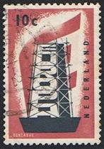 Nederland 4 losse zegels gestempeld uit 1956 en 1957, Postzegels en Munten, Postzegels | Nederland, Verzenden, Na 1940, Gestempeld