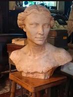 Antieke buste/vrouwen beeld,gips I.z.g.s., Antiek en Kunst, Kunst | Beelden en Houtsnijwerken, Ophalen of Verzenden