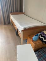 Elektrisch verstelbaar senioren bed, 90 cm, Eenpersoons, Bruin, Ophalen of Verzenden