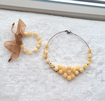 Geel Calciet Set: Ketting & Armband beschikbaar voor biedingen