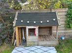 Houten speelhuisje met zandbak, Ophalen, Gebruikt, Hout