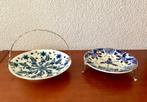 2 mooie Delftsblauwe presenteerschalen 1x hengsel/1x pootjes, Ophalen of Verzenden