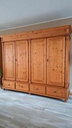Massief Grenen Hang Leg Kledingkast, Huis en Inrichting, Kasten | Kledingkasten, Ophalen, Gebruikt, 200 cm of meer, Grenenhout