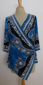 Mooie blauw/zwarte print top/tuniek van Joseph Ribkoff! 40, Maat 38/40 (M), Zo goed als nieuw, Lange mouw, Verzenden