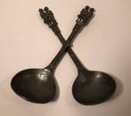 Twee tinnen bruidslepels, Ophalen of Verzenden