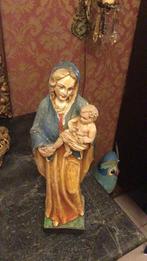Bok hoven gesigneerd Maria met kind 37cm, Antiek en Kunst, Antiek | Religie, Ophalen of Verzenden