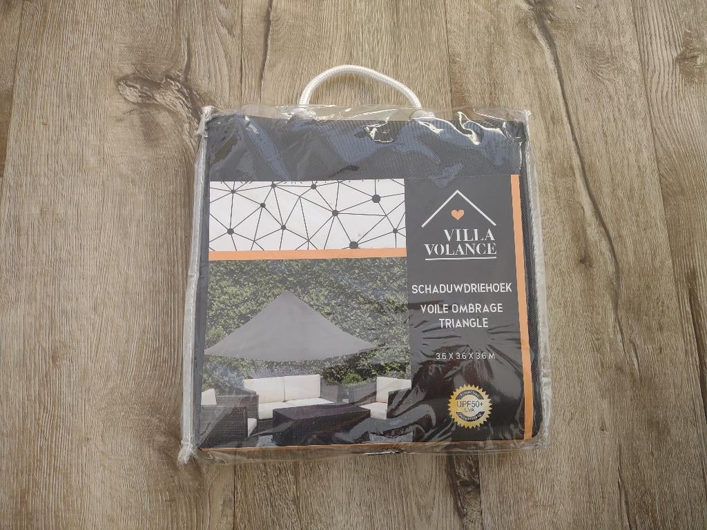 Prachtig nieuw antraciet schaduwdoek, 3,6x3,6x3,6 cm. Doek., Tuin en Terras, Schaduwdoeken, Onb, Nieuw, Ophalen of Verzenden, Onb