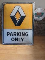 metalen 3d bord Renault  parking only 30x40 cm/ licentie, Ophalen of Verzenden, Nieuw, Reclamebord