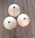 Set van 3 IKEA Brasa hanglampen wit Ø45 paddenstoel model, Gebruikt, Ophalen of Verzenden, Metaal, Minder dan 50 cm
