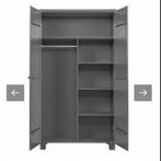 WOOOD Kledingkast Dennis Staalgrijs - 111x202x55 cm, Ophalen of Verzenden, Gebruikt, 50 tot 75 cm, 150 tot 200 cm