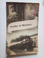 Wijnjewoude Fantasiekaart met Trein Wijnjeterp 1914, Ophalen of Verzenden, Voor 1920, Gelopen, Friesland