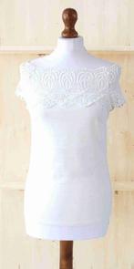 Top met carmenhals, 1 maat (34/38) gebroken wit (nieuw), Kleding | Dames, Maat 38/40 (M), Wit, Nieuw, Ophalen of Verzenden